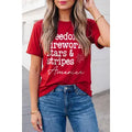 American Patriotic Slogan Graphic T Shirt