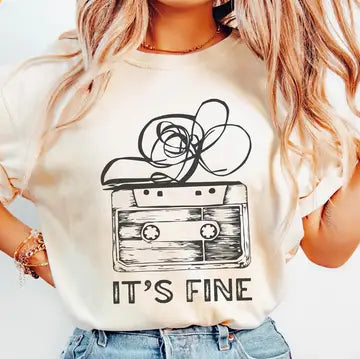 It’S Fine Cassette Tape Graphic T-Shirt