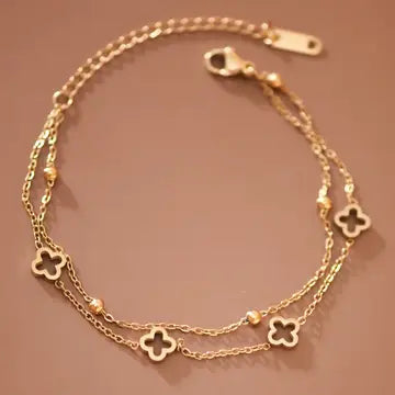 18K Gold Pvd Plated Waterproof Stainless Steel Chain Bracelet