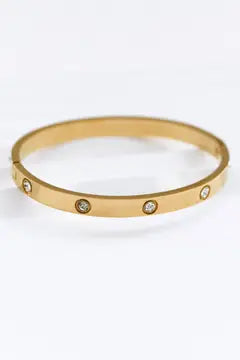18K Gold Plated Waterproof Stainless Steel Bangle