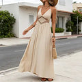 Ethnic Halter Crochet Hollow Out Backless Dress