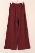 Tied High Waist Pleated Detail Solid Sweatpants