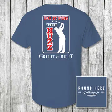 'round Here Clothing Huzz Golf China Blue