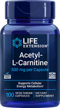 Acetyl-L-Carnitine 500 mg, 100 vegetarian capsules