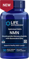 NMN Nicotinamide Mononucleotide with Resveratrol Elite™ Optimized NAD+ 30 vegetarian capsules