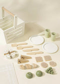 WOODEN PICNIC PLAYSET AND ACCESSORIES