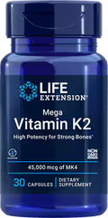 Mega Vitamin K2 45000 mcg (45 mg), 30 capsules