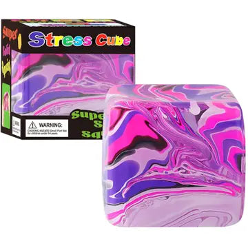 Relaxing Swirl Squeeze Stress Toy Colorful Fidget Cube