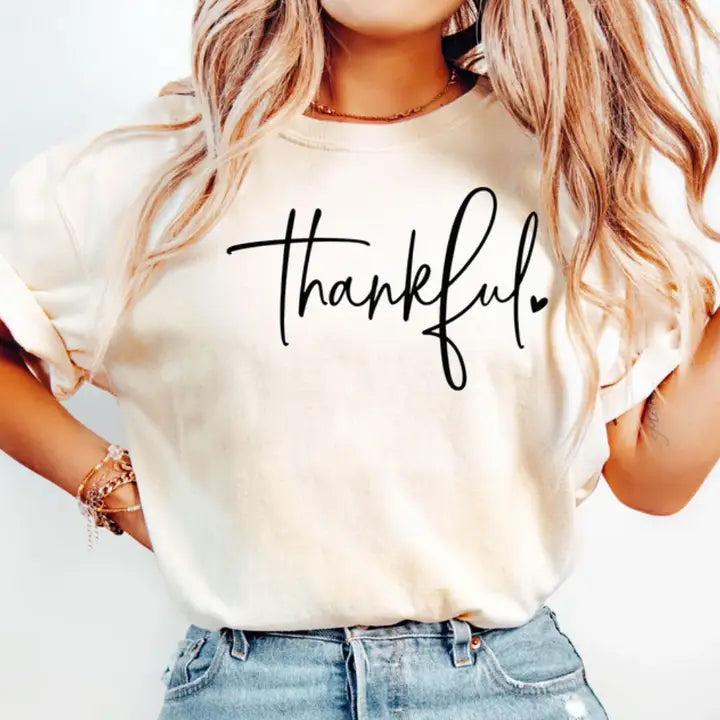 Thankful Shirt, Fall Graphic Tee