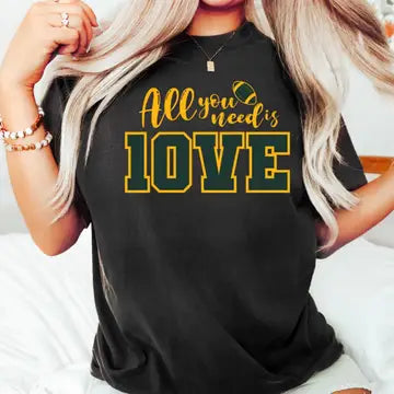 All You Need Is Love Football Graphic T-Shirt